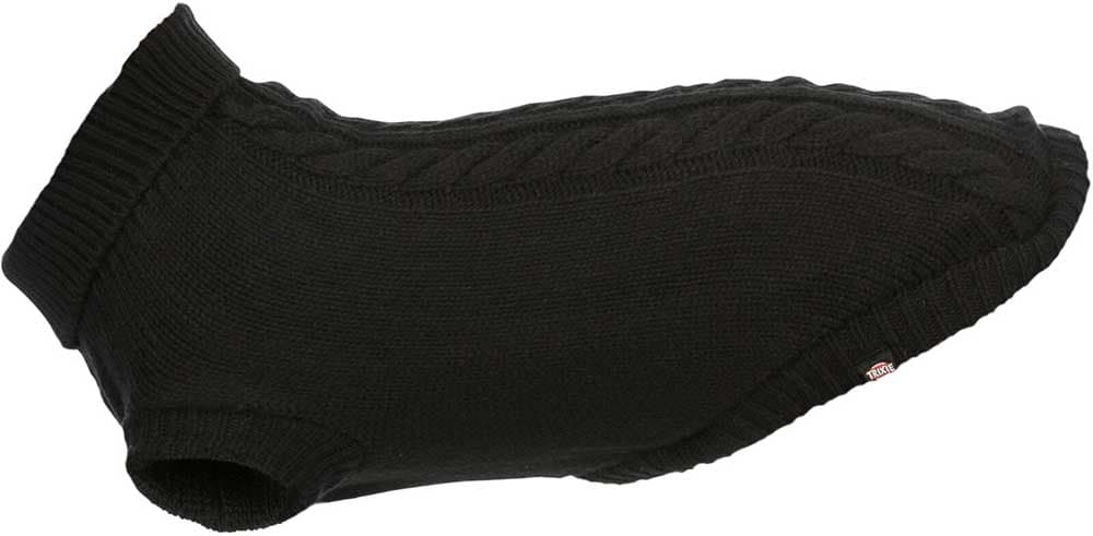 Džemper za pse Kenton black leđa 33cm Trixie 680003