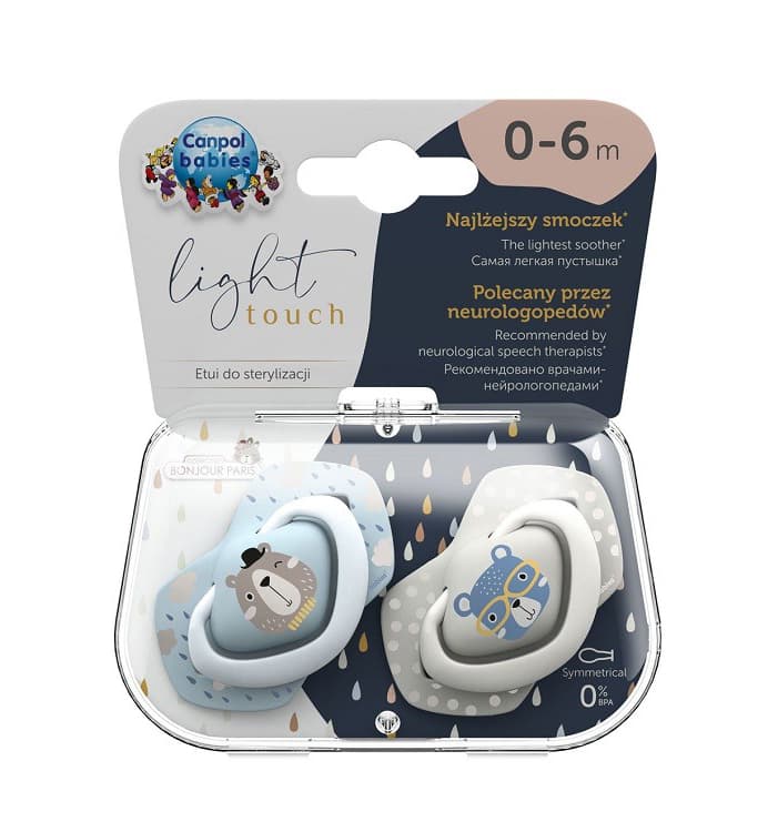 Canpol babies silikonska varalica 0-6M Bonjour Paris 2 kom 22/647 Blue