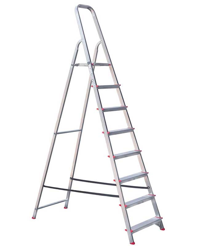 Aluminijumske merdevine sa 7 stepenika i platformom CXT06-08