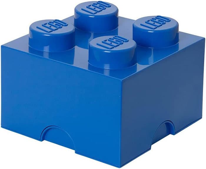 Kutija sa poklopcem LEGO® Kocka 4  25x25x18cm plava 4003