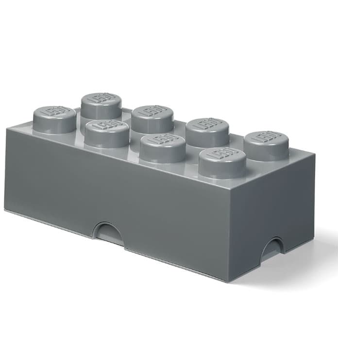 Kutija za odlaganje sa poklopcem LEGO® Kocka 8  50x25x18cm tamnosiva 4004