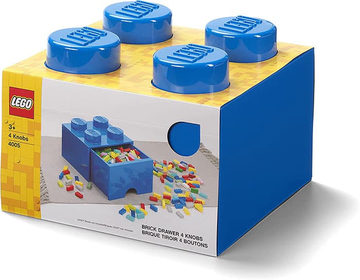 Kutija - fioka za odlaganje LEGO® Kocka 4  25x25x18cm plava 4005