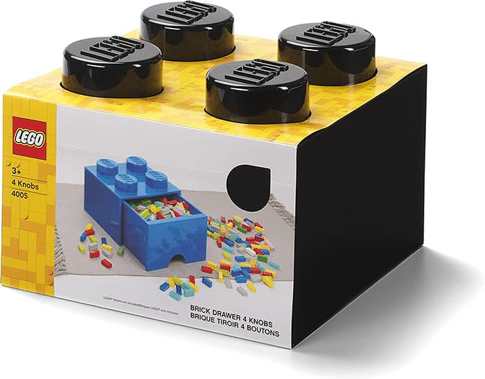 Kutija - fioka za odlaganje LEGO® Kocka 4  25x25x18cm crna 4005