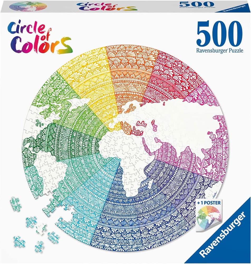 Ravensburger Puzzle slagalica 500 delova Krug boja Mandala 17168