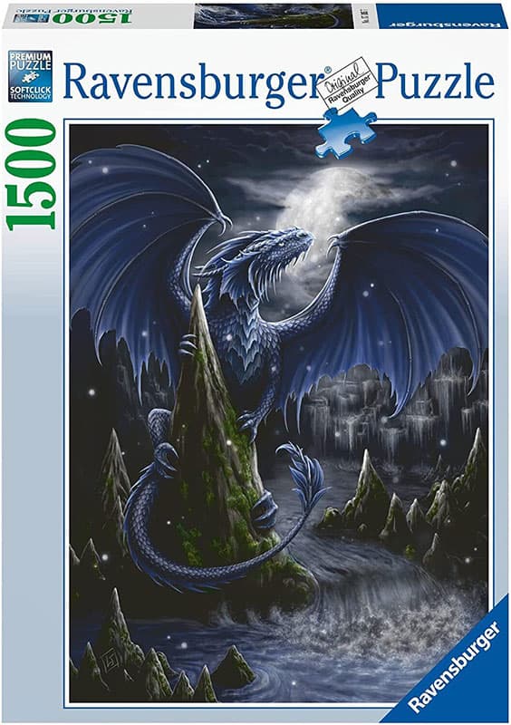 Ravensburger Puzzle slagalica 1500 delova Plavocrni zmaj 17105