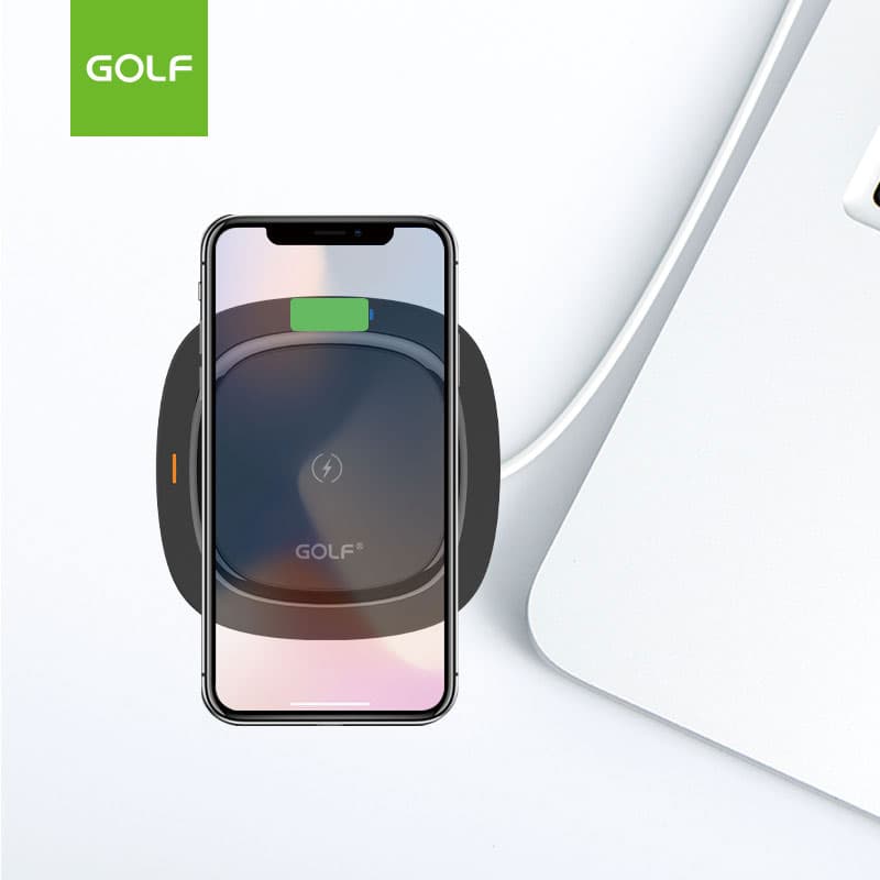 Golf WQ5 PRO brzi bežični punjač 10W u crnoj boji