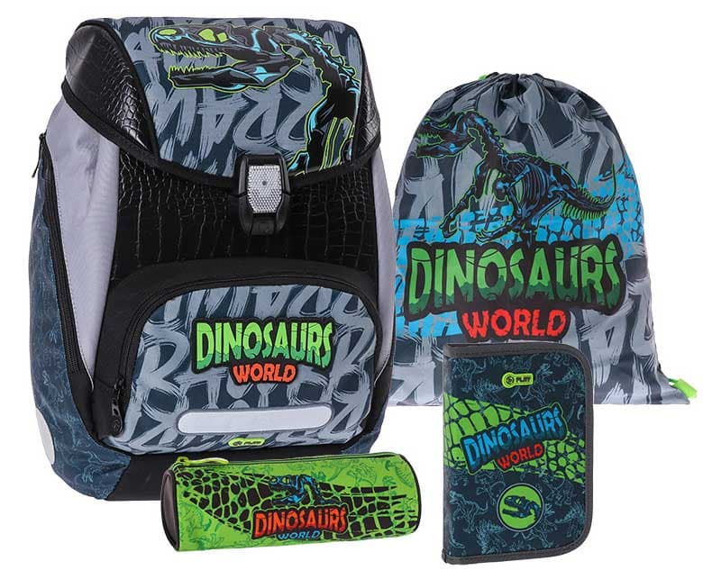 Komplet Školski ranac Pernice i Torbica za patike Dino world