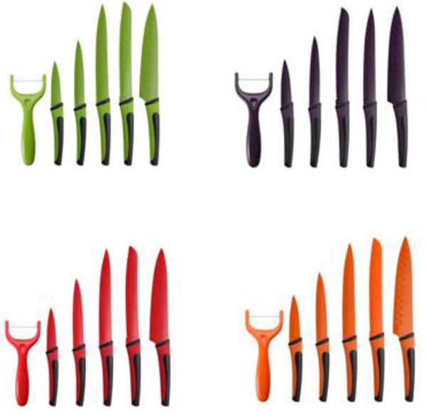 Bergner Nož set 6 kom Renberg Flash purple RB-2517-P