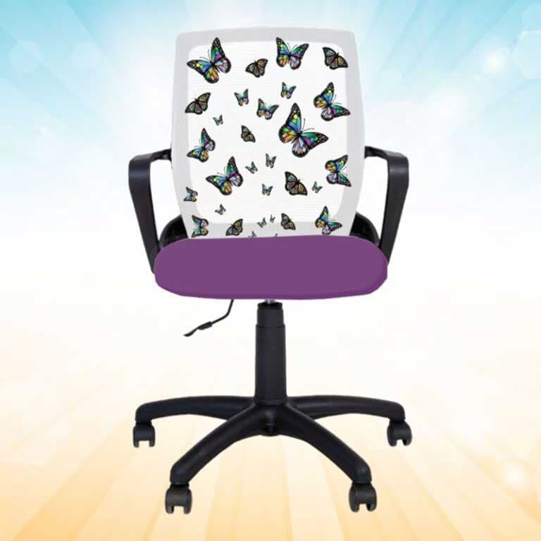 Dečija radna stolica Fly Black Butterflies