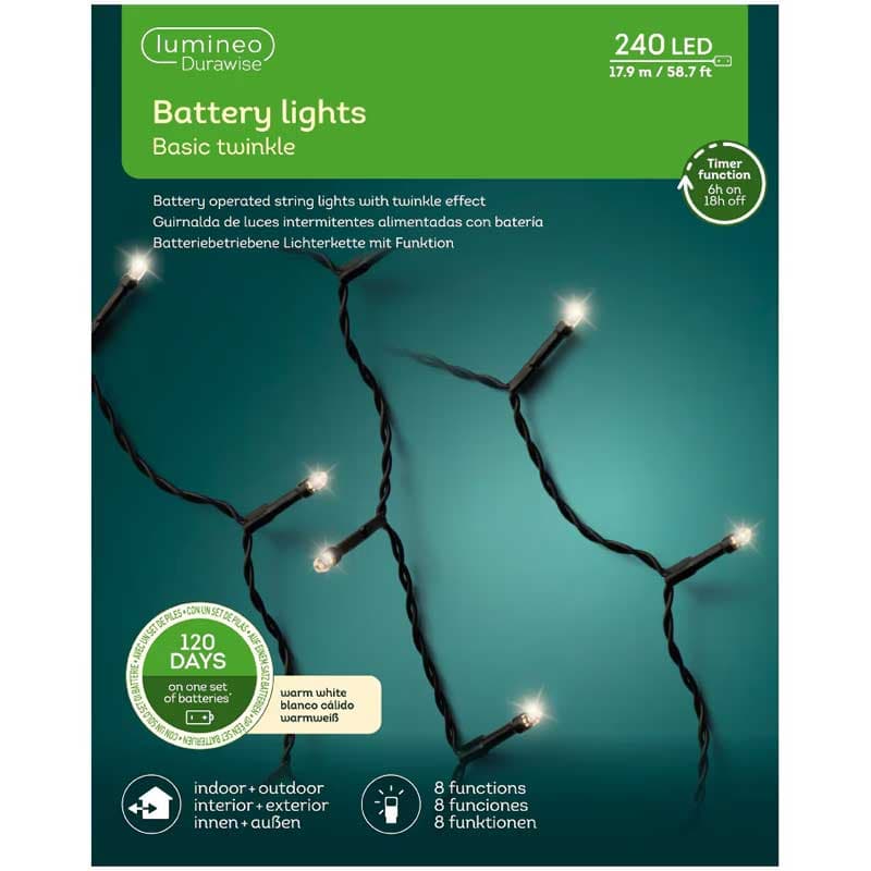 Lumineo LED lampice na baterije 240 LED 49.7251