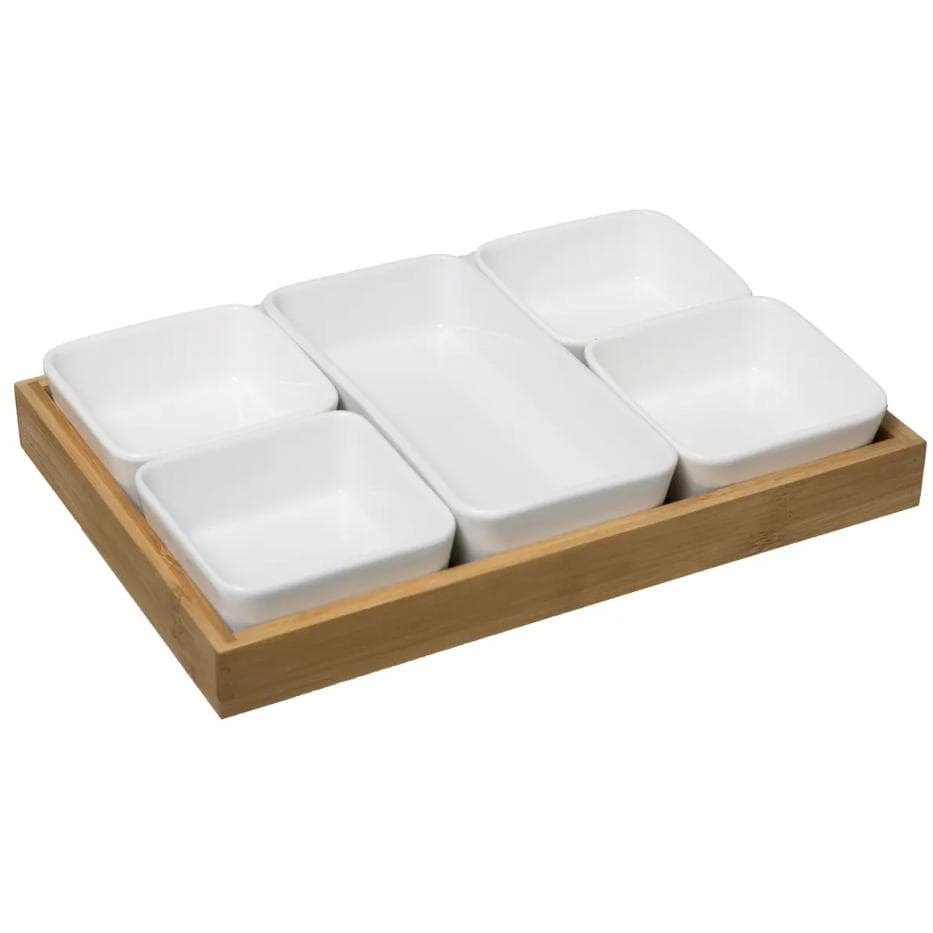 Secret De Gourmet Set Činija Za Posluženje X5 Porcelan/bambus