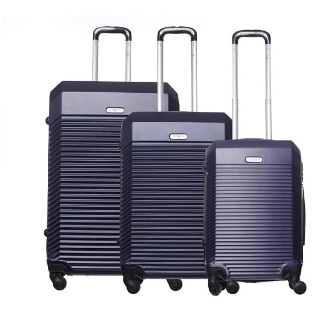 Komplet ABS kofera mali, srednji i veliki Capri navy blue Enova 524240