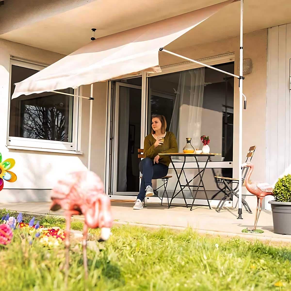 Tenda 350 x 120 cm sa Teleskopskim Nosačima  - Montaža Bez Bušenja i Šrafljenja