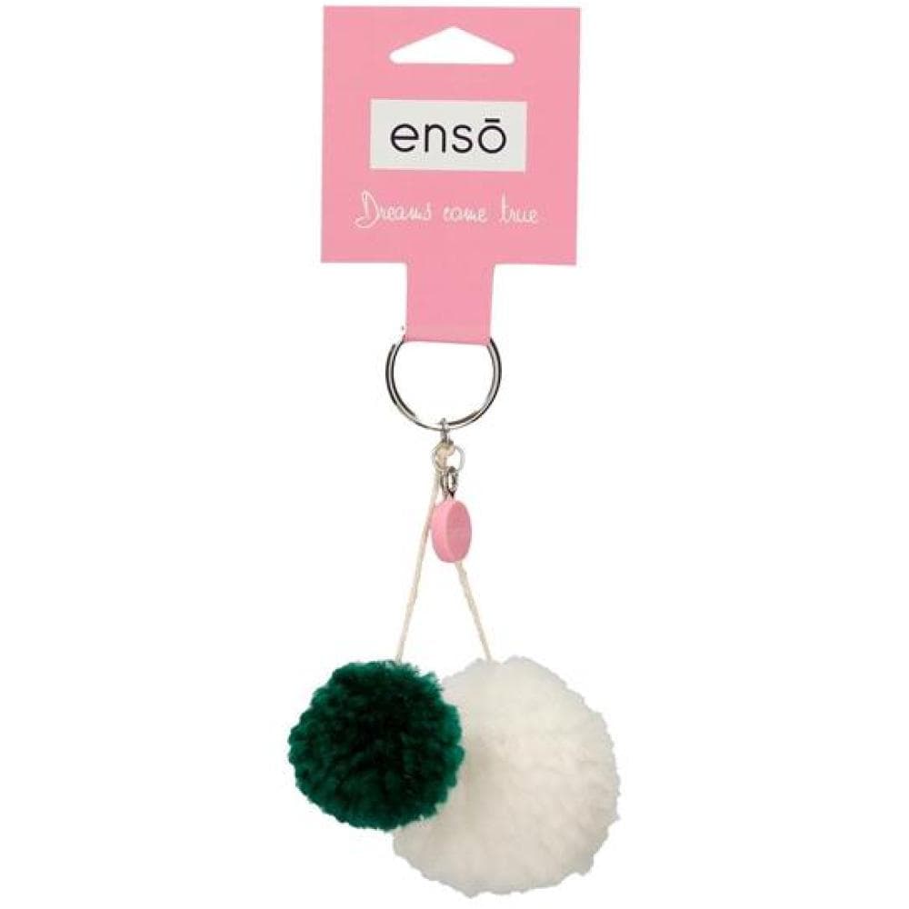 Privezak za ključeve torbu ranac Enso Pompons green 93502