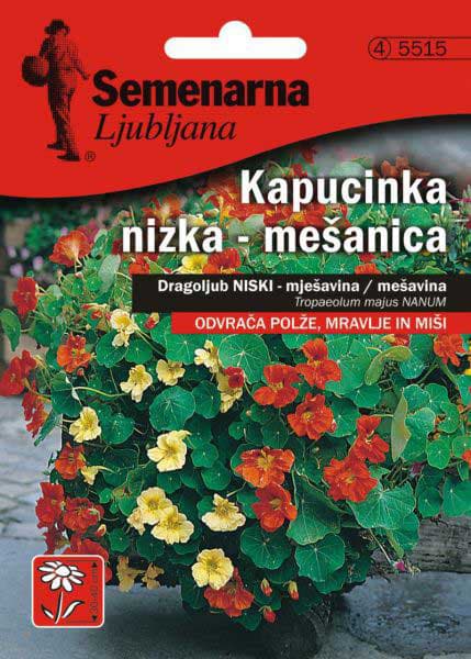 Baštensko cveće 5 kesica Dragoljub niski - mešavina -  Tropaeolum majus nanum 5515