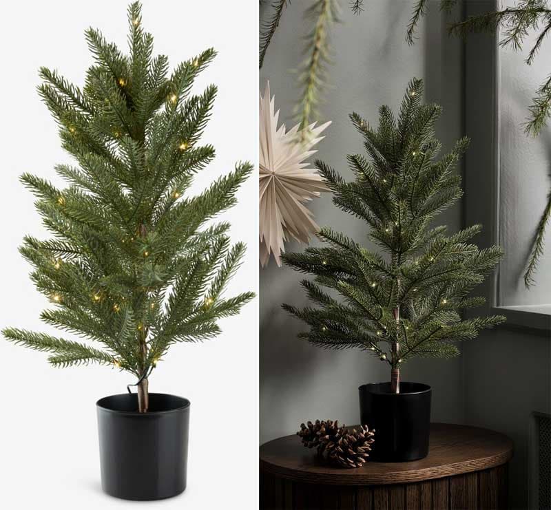 Novogodišnja jelka sa LED lampicama na baterije V60 Frost