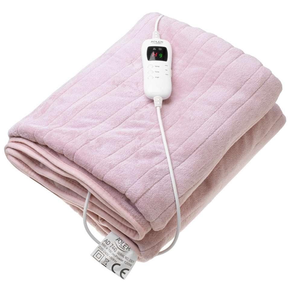 Električno grejno ćebe sa tajmerom 160x180 Roze Adler AD7443