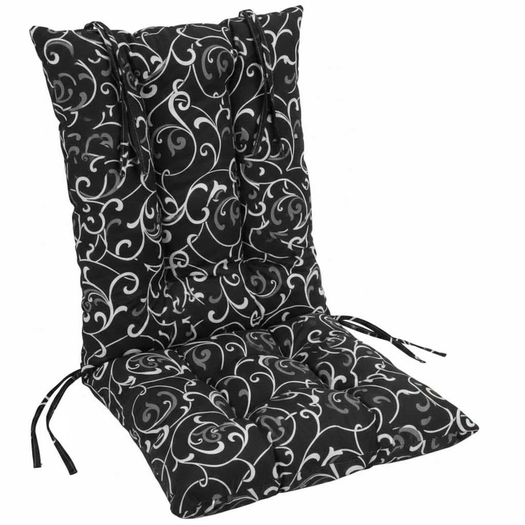Jastuk Za Stolicu Sa Naslonom 1 kom. 45x90 cm BLACK ORNAMENT