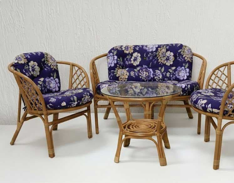 Jastuci za bambus ratan garnituru Bahama VIOLET RETRO