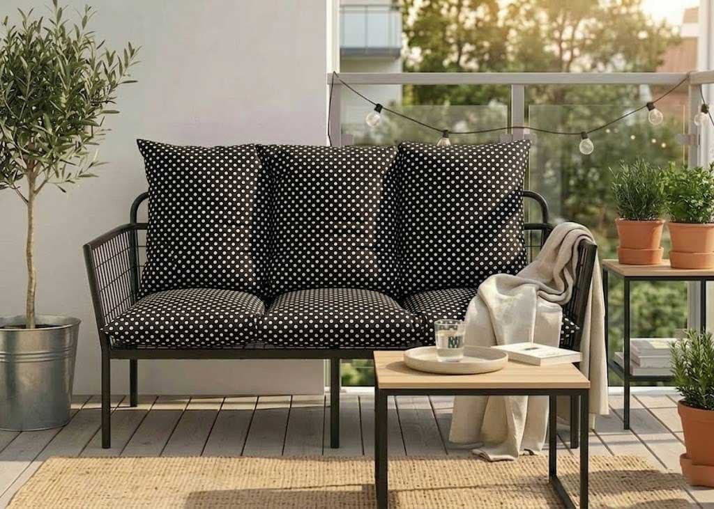 Jastuk Za BaštenskI Dvosed 100x50x50 cm POLKA DOTS