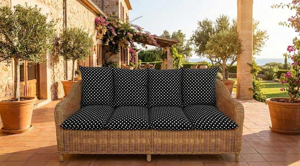 Jastuk Za BaštenskI Trosed 150x50x50 cm POLKA DOTS