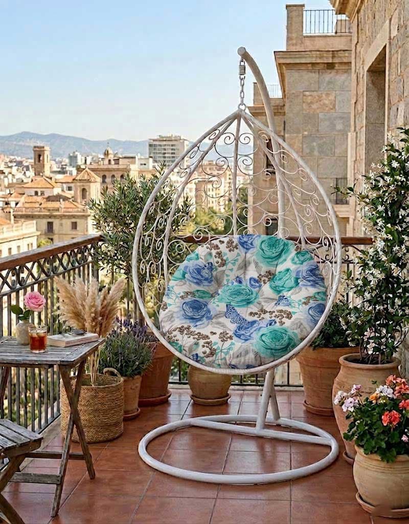 Jastuk 120cm Za Gnezdo Baštensku Ljuljašku BLUE ROSES