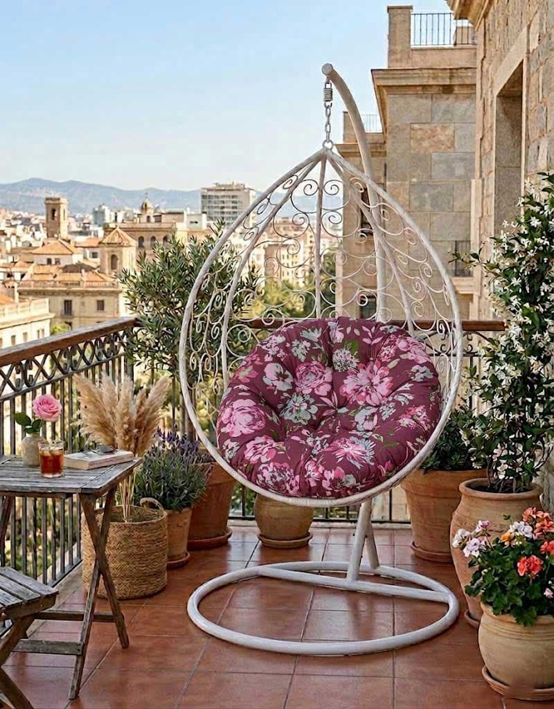 Jastuk 120cm Za Gnezdo Baštensku Ljuljašku BORDEAUX RETRO