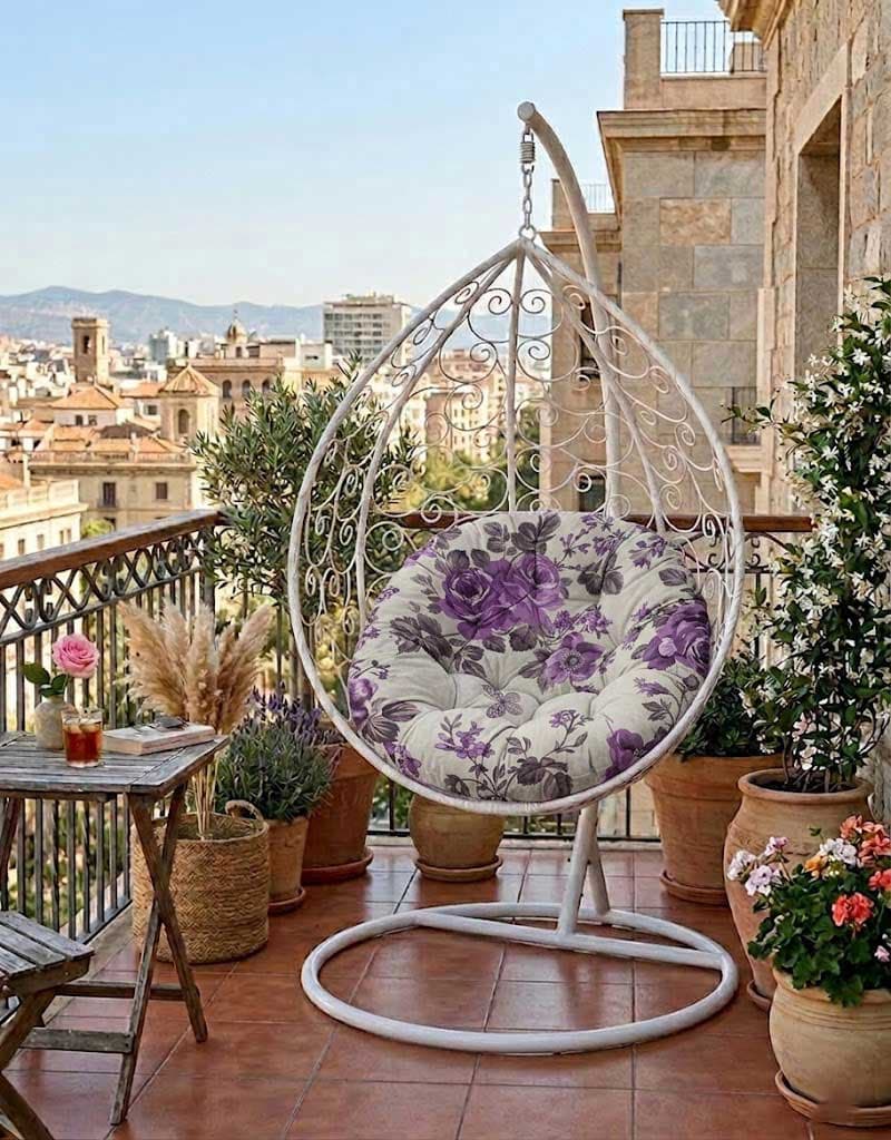 Jastuk 140cm Za Gnezdo Baštensku Ljuljašku VIOLET GARDEN