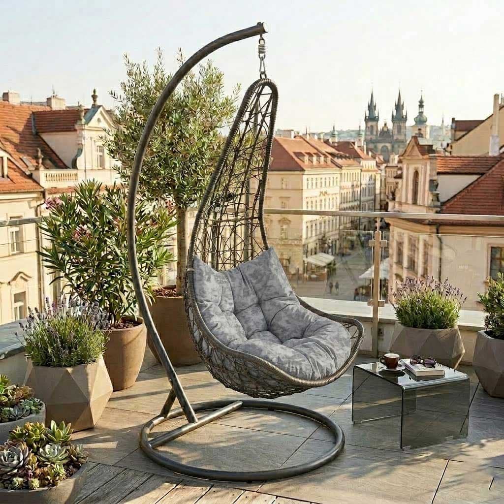Jastuk Za Ratan Ljuljašku Za Jednu Osobu MARBLE GREY