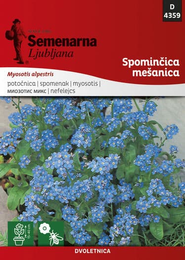 Cveće Spomenak - mešavina - seme Myosotis alpestris 5 kesica 4359