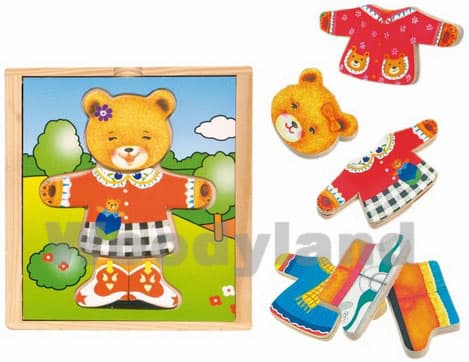 WoodyLand slagalica Obuci Medu Mamu 90011