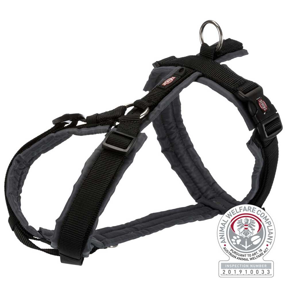 Am pojas za šetnju za pse veličina M Premium Trekking black/graphite Trixie 1997201