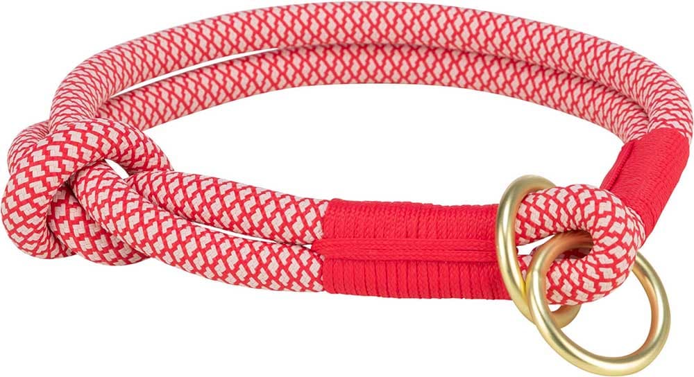 Ogrlica poludavilica za pse većih rasa veličina L Soft Rope red/cream Trixie 1984703