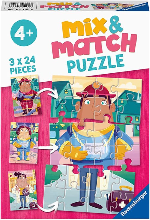 Ravensburger Slagalice 3x24 dela Mix and Match Zanimanja 05136