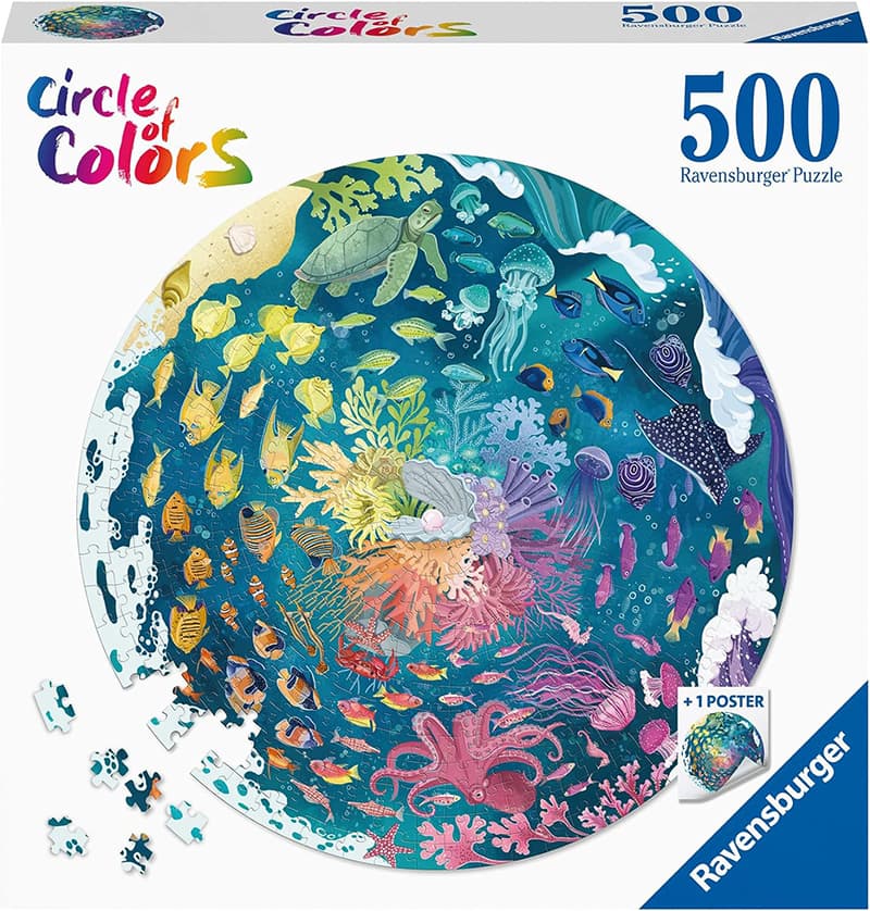 Ravensburger Puzzle slagalica 500 delova Krug boja Okean 17170