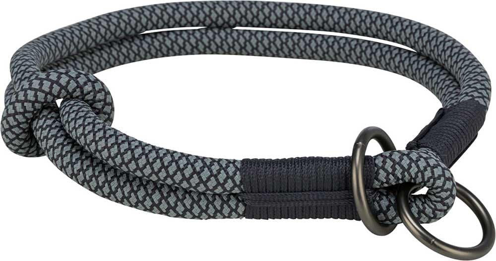 Ogrlica poludavilica za pse većih rasa veličina L Soft Rope black/grey Trixie 1984701