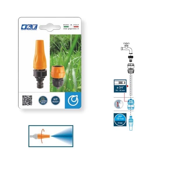 Set - mlaznica za baštensko crevo sa spojnicom 3/4 5403 001926