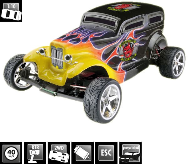Automobil na daljinsko upravljanje 40km/h HotRod On-Road EP 2WD 1:10 RTR