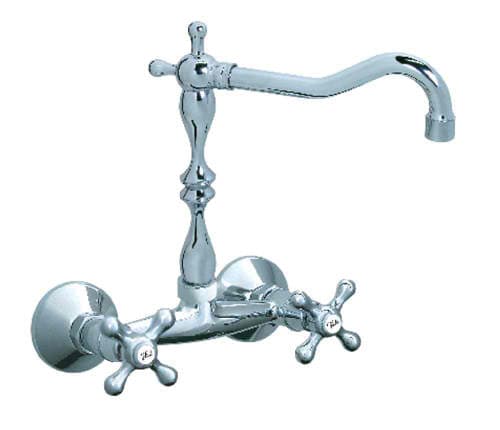 Rosan Nostalgija zidna dvoručna baterija za sudoperu ili lavabo Roma 200mm N03202