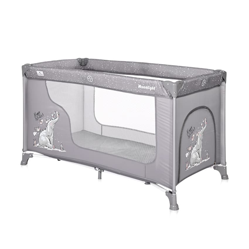Lorelli Prenosivi krevetac za bebe Moonlight 1 nivo Grey fun 10080392140