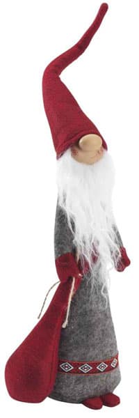 Novogodišnji ukras Deda Mraz Cozy figura V40cm filc