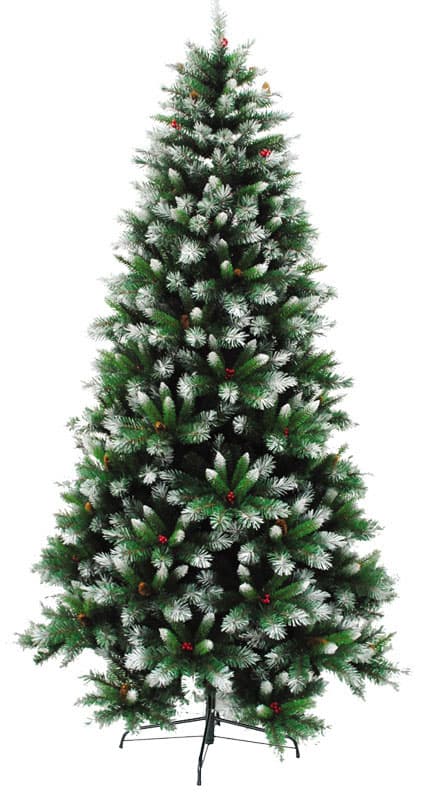 Snowy Jelka Sa Belim Vrhovima i Zelenom Osnovom - 240 cm