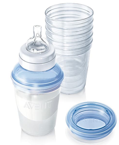 Avent Čašice Via 5 kom. za odlaganje izdojenog mleka i hrane 240ml