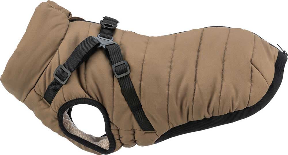 Zimska jakna sa amom za psa Pirou sand leđa 33cm Trixie 680383