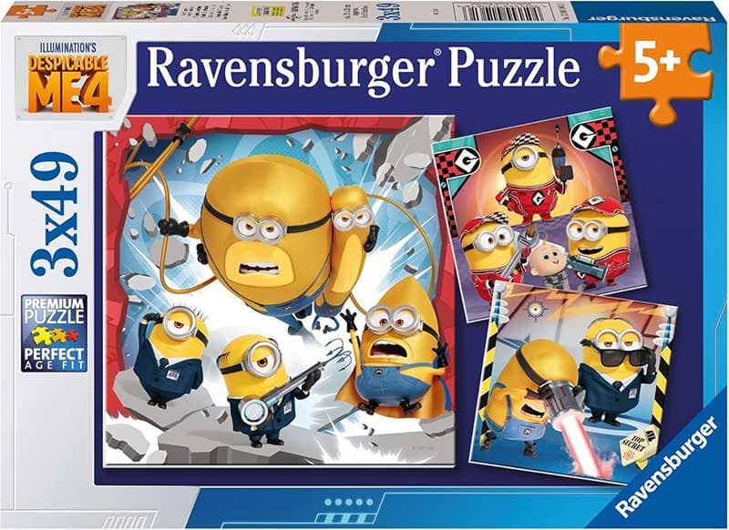 Slagalice puzzle za decu 3x49 delova Grozni ja 4 Ravensburger 12001061