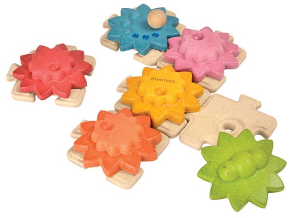 Plan Toys Drvena roto slagalica sa zupčanicima 5634