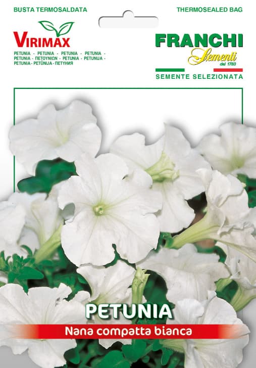 Cveće Petunija niska bela - seme 5 kesica Franchi Sementi Virimax
