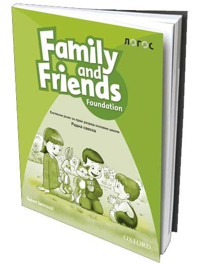 Novi Logos Engleski 1 Family and Friends Foundation radna sveska i CD za prvi razred osnovne škole