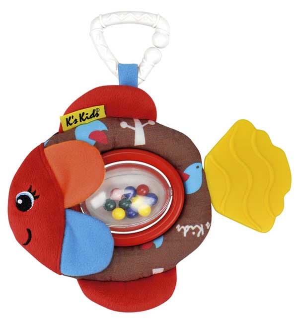KsKids Igračka za bebe - Zvečka i glodalica Ribica Flipo