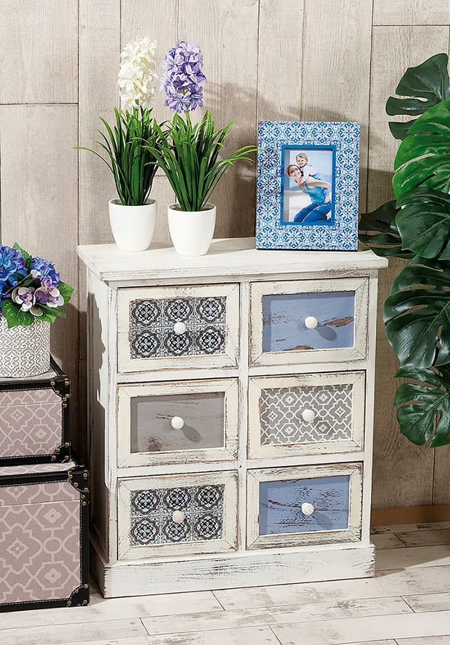 Drvena Shabby Chic Komoda 54 x 25 x 62 cm